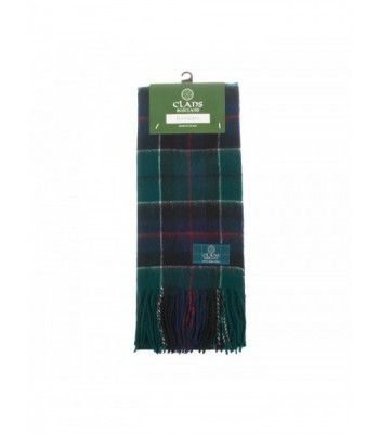 Clans Of Scotland Pure New Wool Scottish Tartan Scarf Leslie Green (One Size) - CE123BWL9NH