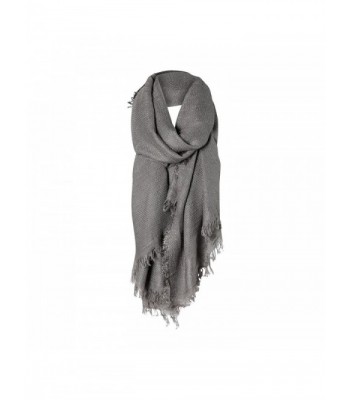 Charcoal Gray Solid Cozy Color Womens Fashion Warm Winter Blanket Scarf Scarves - CP1877DQI2Q