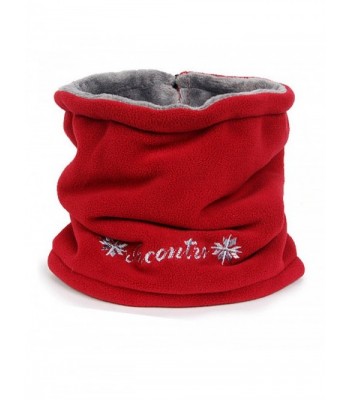 Neck Warmer Winter Ski Snood Gaiter Balaclava Tube Scarf Beanie for Men Women - Red - CG120R0VI2N