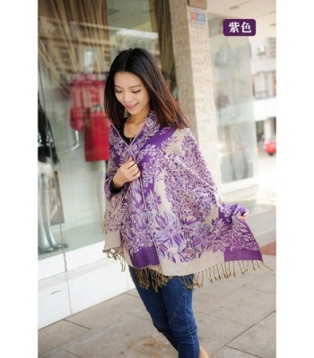 Reversible Paisley Pashmina Silky Purple