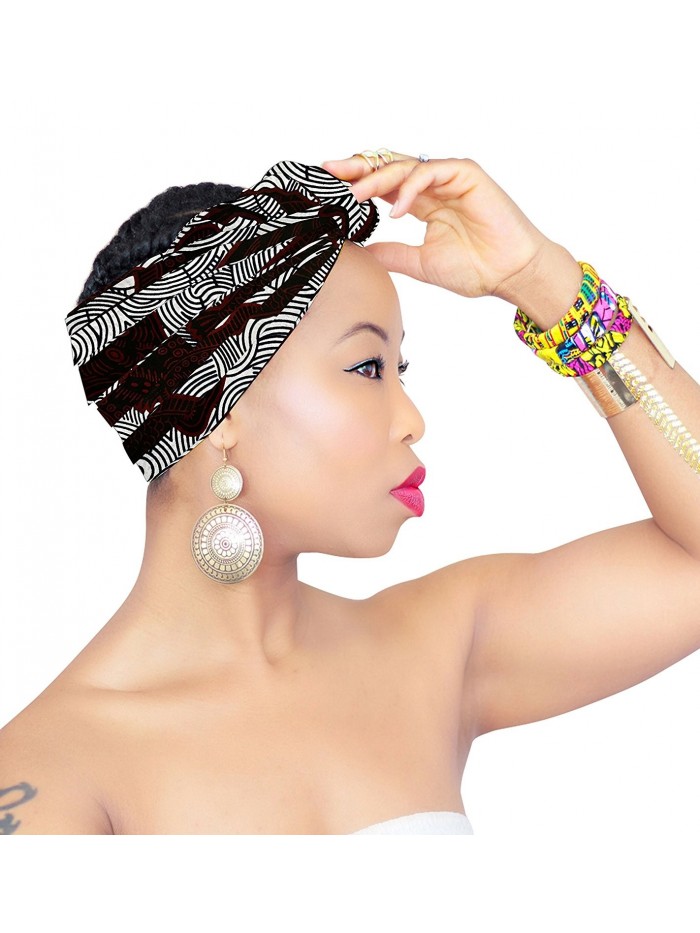 Urban Ladies HeadBands- Head Wrap & Scarf in Small & Medium (Girls & Teen Age) - Md-black-silver - CJ1807W89C8