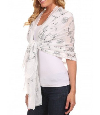 Sakkas Hillary summer breeze lightweight flowing sheer gauze wrap scarf - 7-white - C61217P9TR3