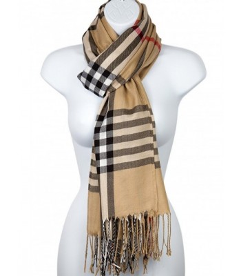 Pashmina Scarf Plaid Checker Pattern in Fashion Scarves