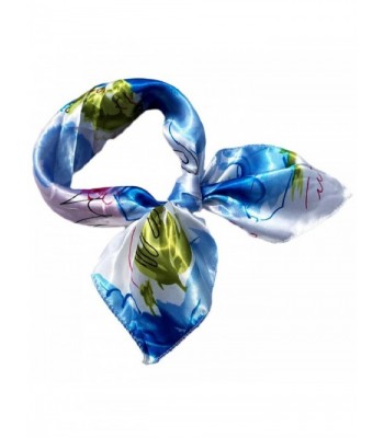 Womens Faux Silk Square Kerchief Neckerchief Stewardess Scarves Business Wear - 5003 - C412O4N2I95