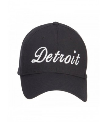City of Detroit Embroidered Cotton Cap - Black - C3127A77HMP