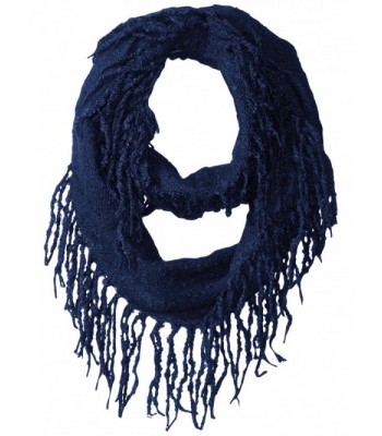 Jessica Simpson Women's Boucle Fringed Eternity Scarf - Navy - CT12KI5LYZN