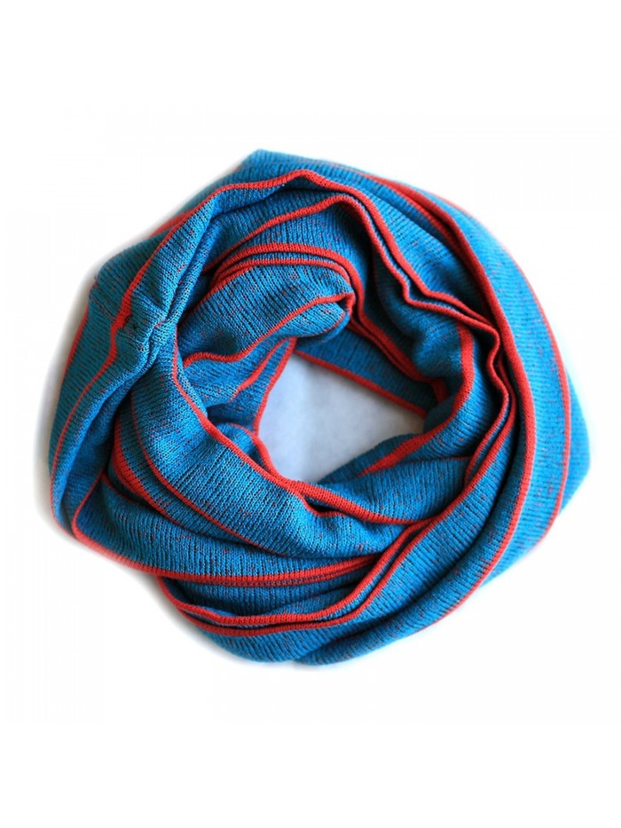 JC Unisex Loop Infinity Muffler Scarf Neck Warmer Shawl Head Wrap Made in USA - Blue/Red - C212NUNXUG8