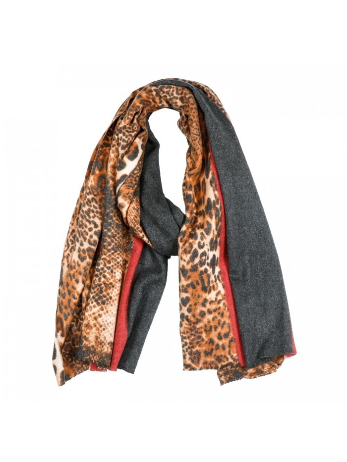 Leopard RiscaWin Classic Cashmere Pashmina - Ls Black - CA185D443XG