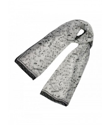 Women's Scarf Music Notes Design - CK118KDF76N