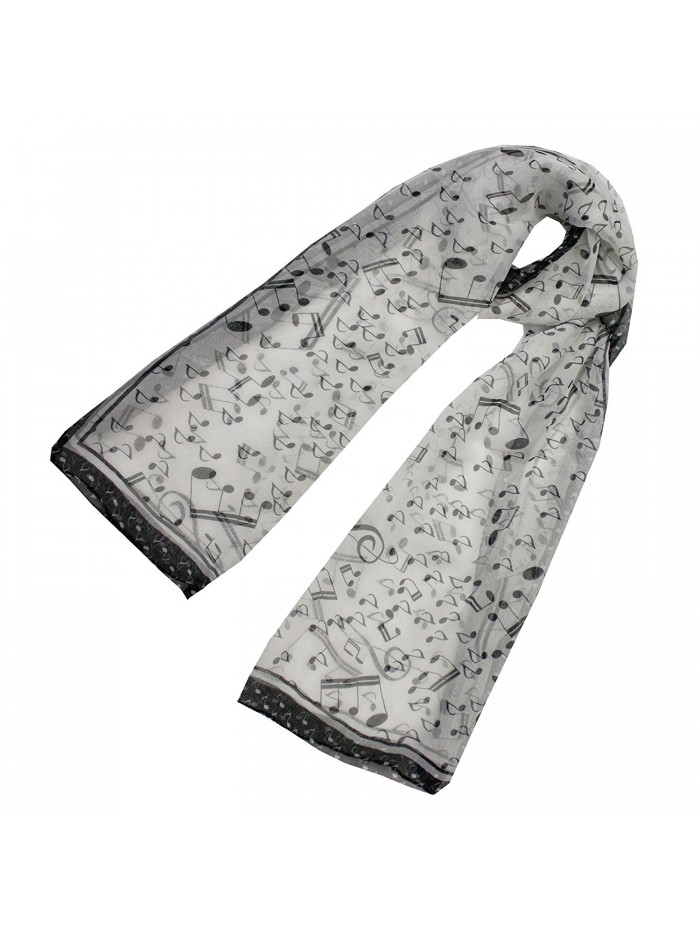 Women's Scarf Music Notes Design - CK118KDF76N