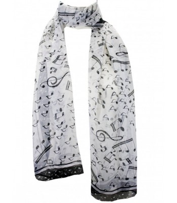 Womens Scarf Music Notes Design