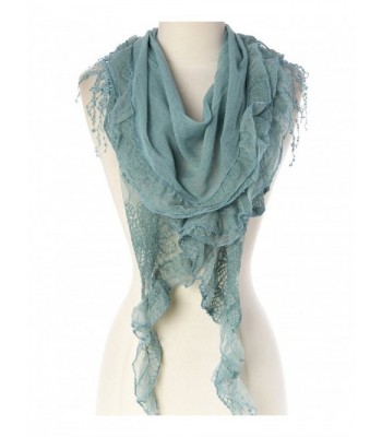 Women's Lightweight Fringe Oblong Scarf - Light Green - C211Y5K5693