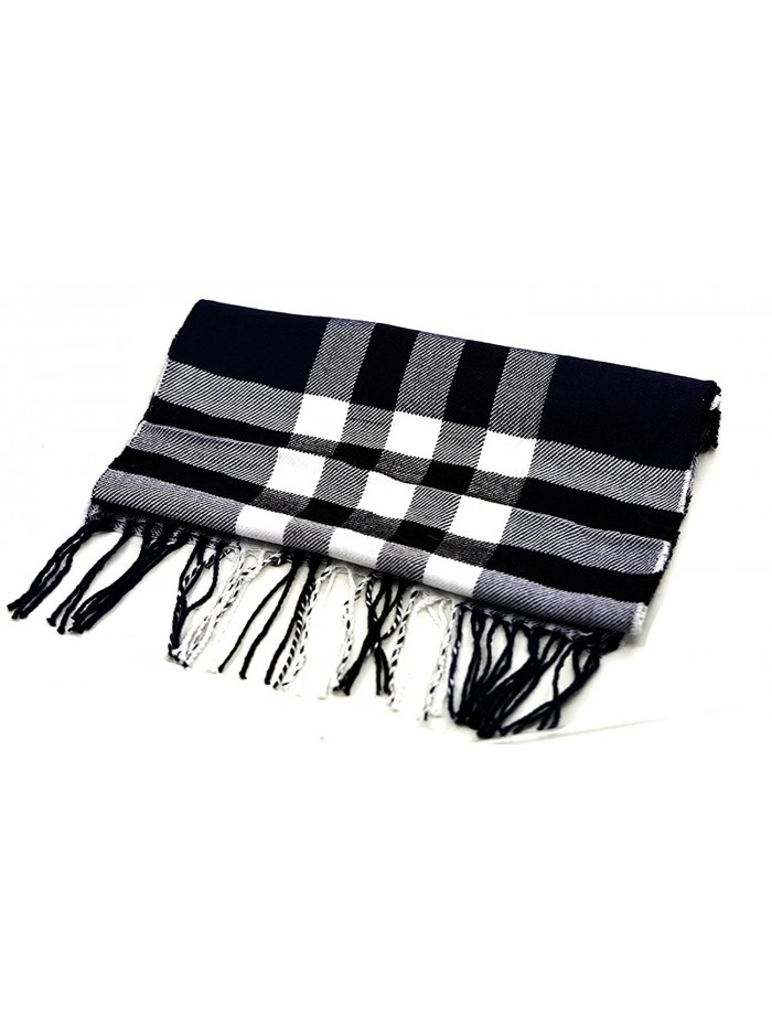 Vipo Cashmere Feel Winter Scarf and Hat Set- Men/Women Blanket Warm Wrap - Black Scarf - C2189K2QI8C