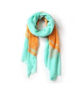 EUPHIE YING Soft Lightweight Scarves Fashion Gradient Color Shawl Wrap for Women - Green /Orange - C7189IUK7WL