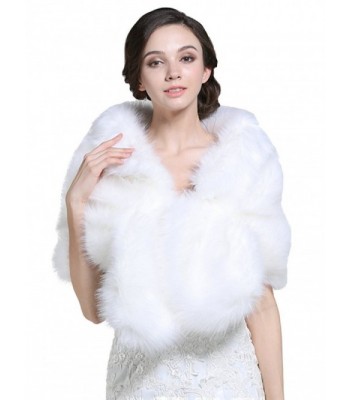 Bridal Wedding Fur Wraps and Shawls with Clasp for Women and Girls ...