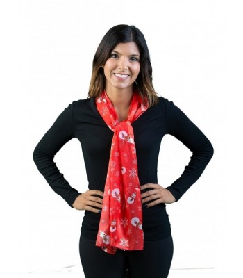 S 1000 XM 6272RED Satin Large icons Snowman in Fashion Scarves