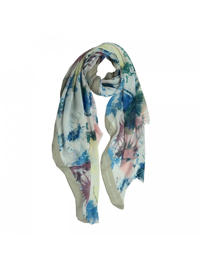 MissShorthair Lightweight Women Scarves Floral Butterfly Print Scarf Wrap Shawl - Blue Butterflies - CJ189OLXU9U