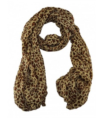 SW Leopard Animal Print Scarf - Khaki - CN129PQE9NZ