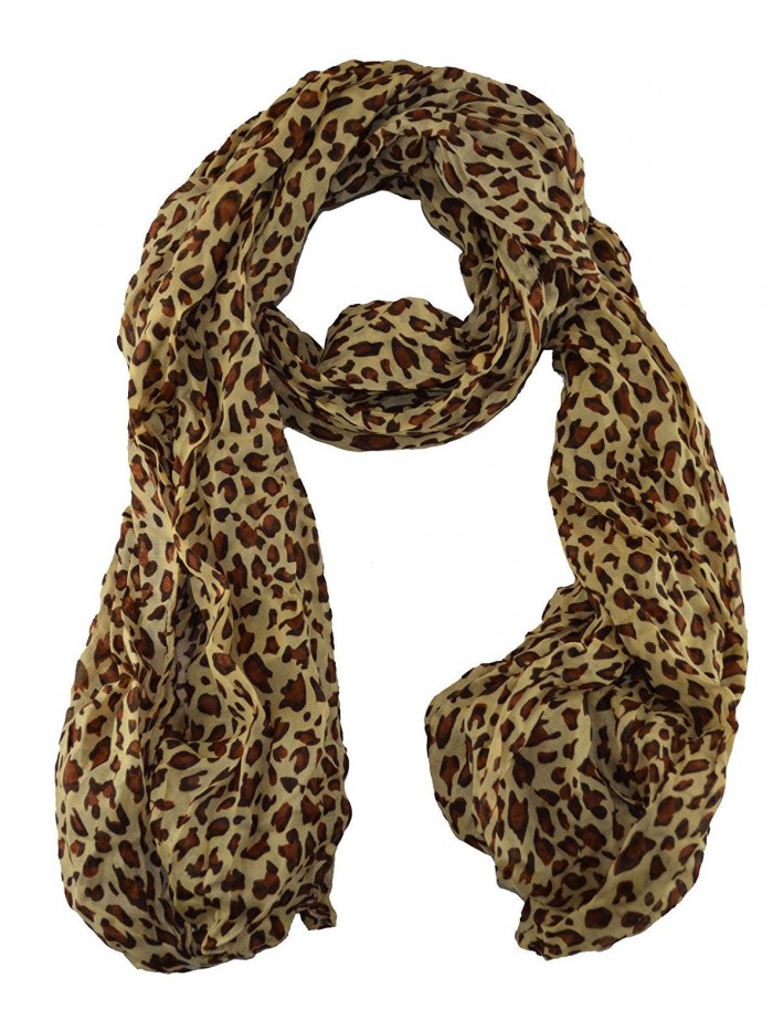 SW Leopard Animal Print Scarf - Khaki - CN129PQE9NZ