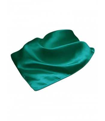 LL Ladies Pretty Neckerchief Soft Silky Square Scarf Vintage Inspired Many Color - Teal - CS1824RA8G9