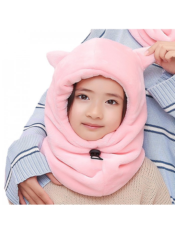 Rgslon Best Kids Ice Skates Boys Girls Windproof Hat Ski Mask Balaclava Full Face Beanie - Pink Ear - C9187HXSS7W