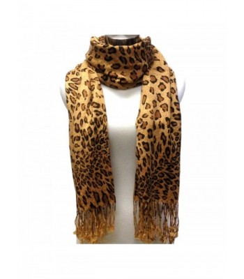 Tapp Collections Premium Fashion Animal Print Shawl Scarf Wrap - Leopard (Coffee Brown) - CI11BCLTHTD