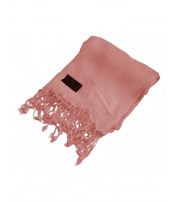 Kuldip Unisex Pashmina Scarf Shawl Wrap Throw Just Pink - C31130YCLON