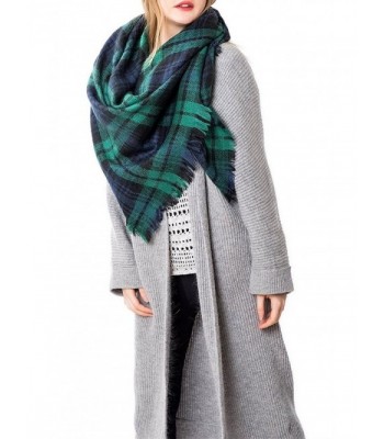 Zando Womens Stylish Blanket Tartan - Green - CA12LMALXRL