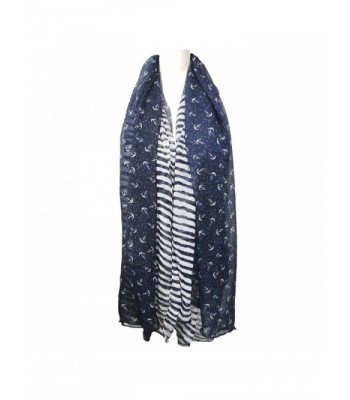 ALLYDREW Stripes Anchor Nautical Lightweight in Fashion Scarves