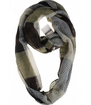 Vivian & Vincent Soft Light Elegant Plaid Checked Sheer Infinity Scarf - C4 - CB186X9YQ5X