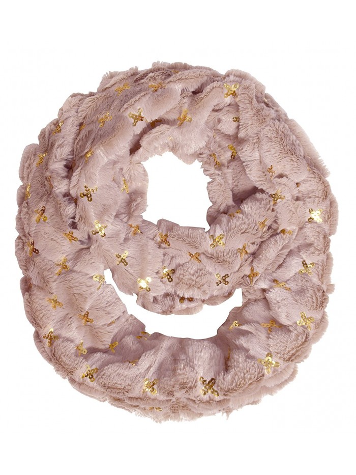 Peach Couture Faux fur Solid Color Plush Cowl Collar Infinity Loop Scarf - Pink 06 - CC1887CQ79Y Peach Couture Faux fur Solid Color Plush Cowl Collar Infinity Loop Scarf - Pink 06 - CC1887CQ79Y