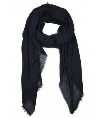 Pure Color Fashion Women Scarf Warm Winter Shawl Big Scarves by corciova - 301 Black - CZ12MWXVRTN