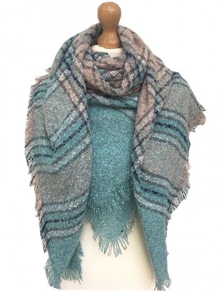 New Ladies Oversized Warm Winter Blanket Scarf Tartan Plaid Check Shawl ...