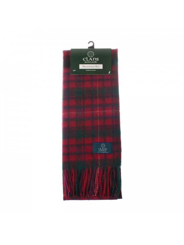 Clans Of Scotland Pure New Wool Scottish Tartan Scarf Mackinnon Red (One Size) - CH123BWQ5NL