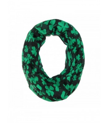 David & Young Women's St. Patricks Day Shamrock Infinity Loop Scarf - Black - CG12CEY060P