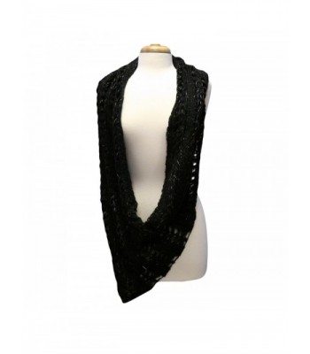 Black Metallic Triangle Infinity Scarf