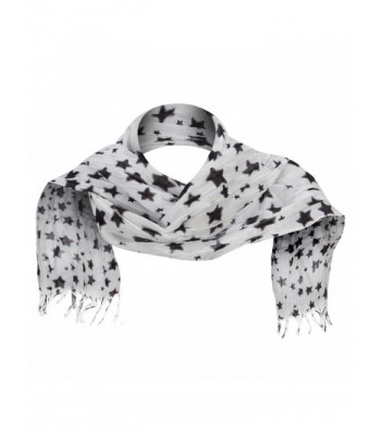 Cotton Scarf with Stars - White - CH124YGA4F7