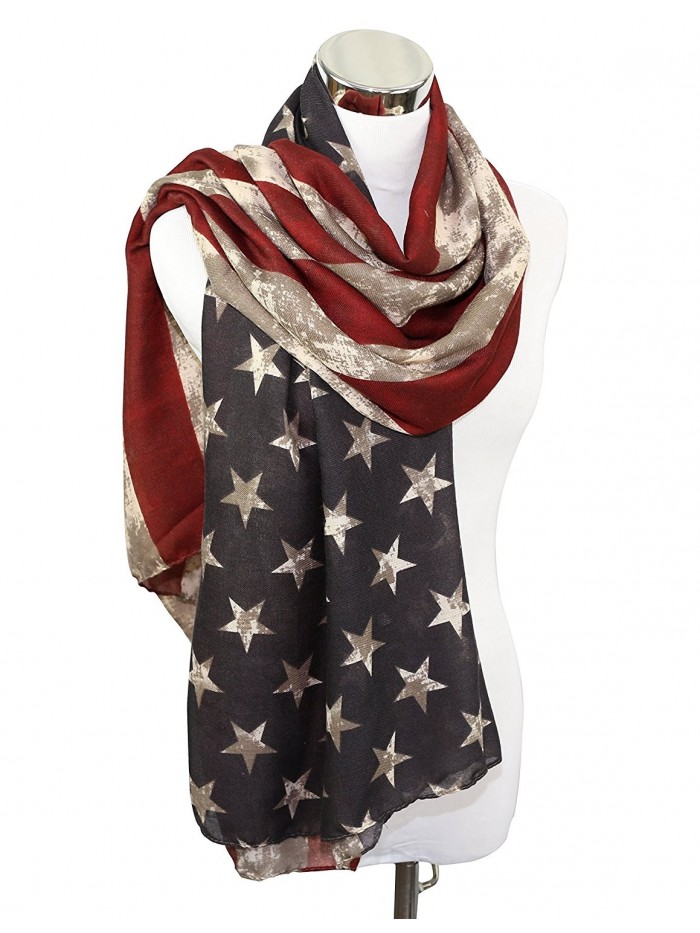 REINDEAR Premium American Flag Scarf US SELLER - Vintage Long - CQ121F4LMNZ