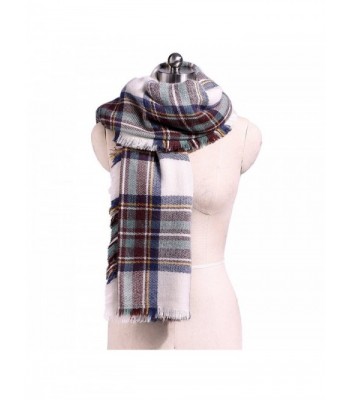 Winter Plaid Scarf Soft Warm Shawl Women Blanket Multicolor - Blue ...