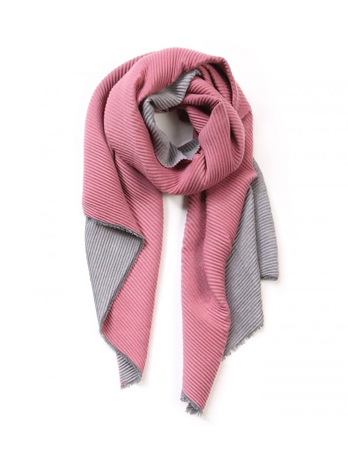 EUPHIE YING Womens Rich Solid Color Long Soft Spring Scarf - Paleviolet+/Dimgrey - C71867XELM6