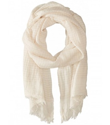 Saro Lifestyle Women's Striped Design Scarf - Ivory - CV11ZCXC3J3