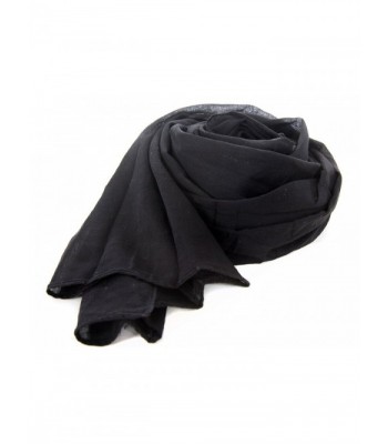 MOKA Women's Cotton Scarf - Black - CB11H0O9UB1