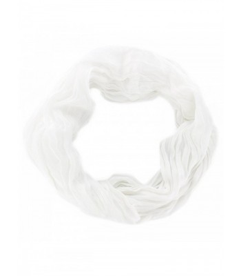 Women's Fashion Accessory Infinity Cowl Wrap Scarf - White - CB12NVPHY03