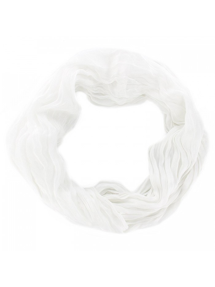 Women's Fashion Accessory Infinity Cowl Wrap Scarf - White - CB12NVPHY03