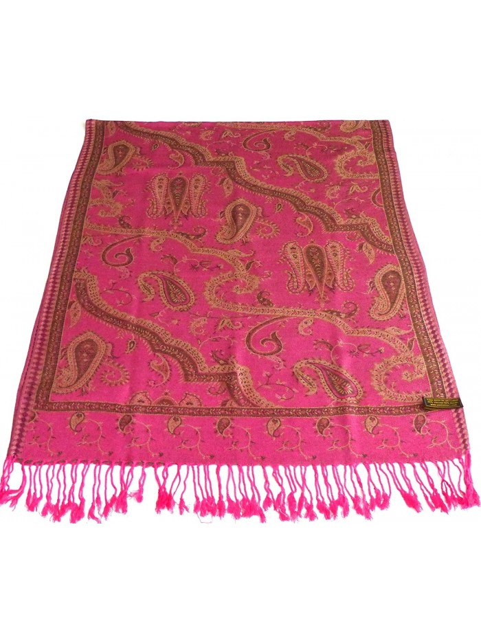 CJ Apparel Kyelong Design 2 Ply Reversible Shawl Pashmina Scarf Wrap Seconds NEW - Pink - C3128VD9R8F