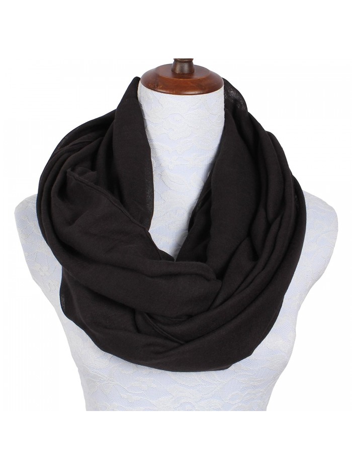 Lightweight Scarfs for Women Solid Infinity Scarf - Solid Infinity Scarf Black - CY1800KXR4D Lightweight Scarfs for Women Solid Infinity Scarf - Solid Infinity Scarf Black - CY1800KXR4D