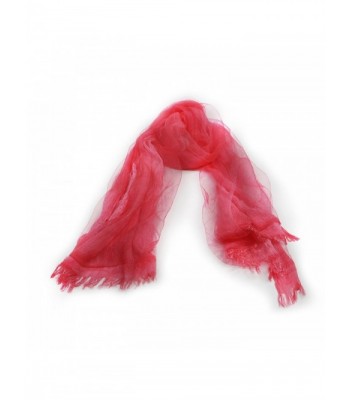 Scarf With Double Layers - OKEER Unisex Solid Color Silk Cotton Fabric Scarves Wraps - Red - CT1840LGURU
