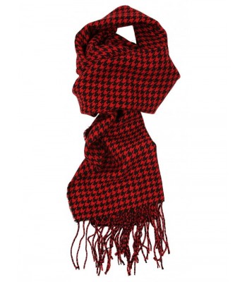 Love Lakeside-Women's Cashmere Feel Winter Plaid Scarf (One- Black and Red Houndstooth) - CG12N1FAZ98