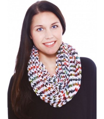 Hand Made Cowl Neck Scarf in Acrylic Material- Heavy Knit- White- Christmas Noel - CH11GGUQFW7