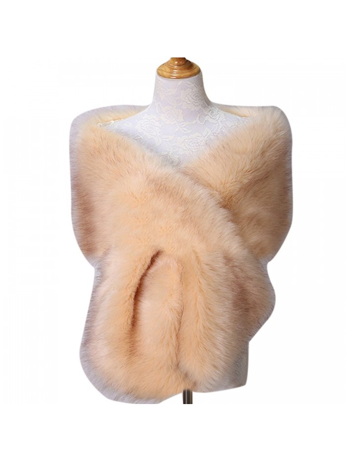 Yiweir Women's Extra Large Faux Fur Shawls Scarves for Winter to Keep Warm - A27 - CT186YHKN4A